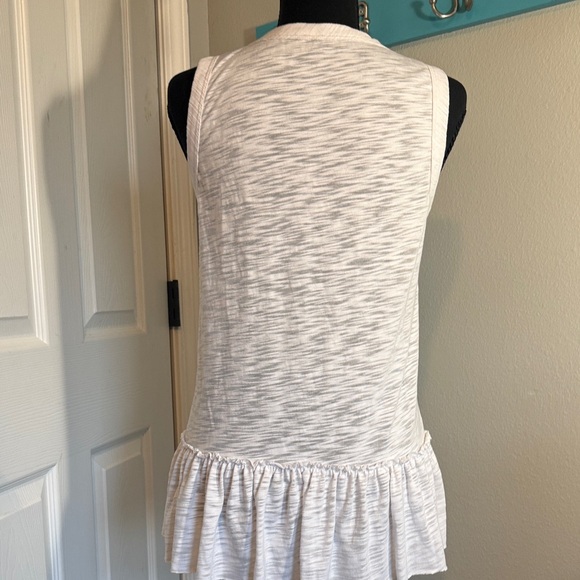 bobi White Slub Ruffle-Hem Tank - Picture 3 of 3